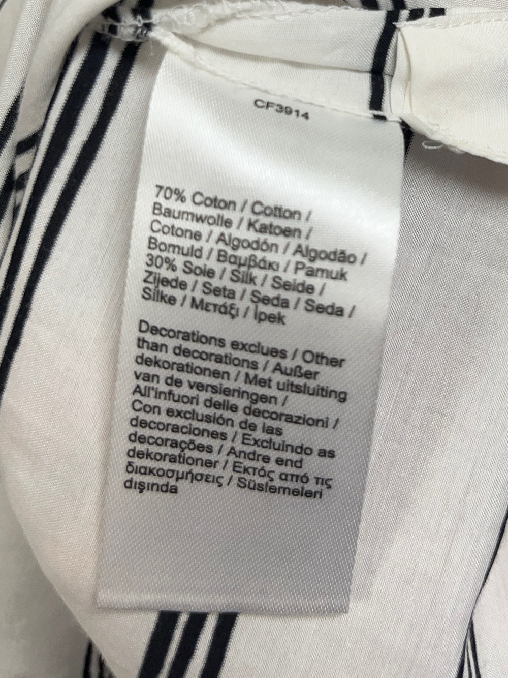 NWOT Women’s Lacoste🐊Spread Collar Long Sleeve Striped Shirt Size 34 (US 2/4) - Picture 10 of 11
